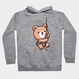 Cute bear Abseiling Hoodie